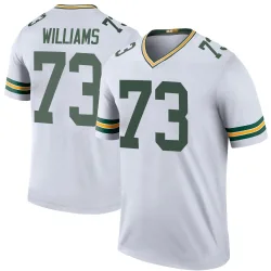 Green Bay Packers Men's Legend White Color Rush Jersey (73 John Williams)