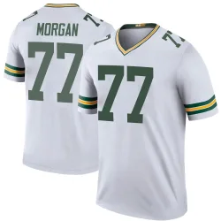 Green Bay Packers Men's Legend White Color Rush Jersey (77 Jordan Morgan)