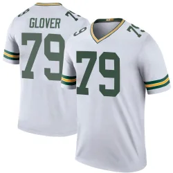 Green Bay Packers Men's Legend White Color Rush Jersey (79 Travis Glover)