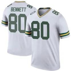 Green Bay Packers Men's Legend White Color Rush Jersey (80 Martellus Bennett)
