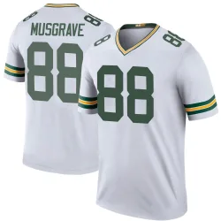 Green Bay Packers Men's Legend White Color Rush Jersey (88 Luke Musgrave)
