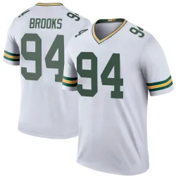 Green Bay Packers Men's Legend White Color Rush Jersey (94 Karl Brooks)