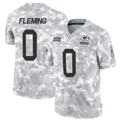 Green Bay Packers Men's Limited Arctic Camo 2024 Salute to Service Jersey (0 Julian Fleming)