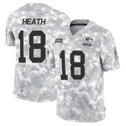 Green Bay Packers Men's Limited Arctic Camo 2024 Salute to Service Jersey (18 Malik Heath)