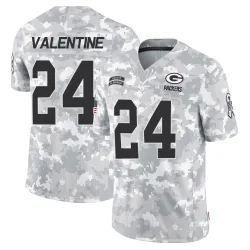 Green Bay Packers Men's Limited Arctic Camo 2024 Salute to Service Jersey (24 Carrington Valentine)