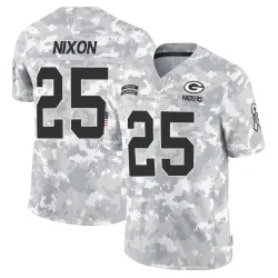 Green Bay Packers Men's Limited Arctic Camo 2024 Salute to Service Jersey (25 Keisean Nixon)