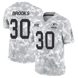 Green Bay Packers Men's Limited Arctic Camo 2024 Salute to Service Jersey (30 Chris Brooks)