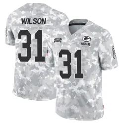 Green Bay Packers Men's Limited Arctic Camo 2024 Salute to Service Jersey (31 Emanuel Wilson)