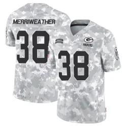 Green Bay Packers Men's Limited Arctic Camo 2024 Salute to Service Jersey (38 Ellis Merriweather)