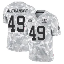 Green Bay Packers Men's Limited Arctic Camo 2024 Salute to Service Jersey (49 Deslin Alexandre)