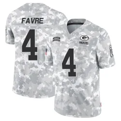 Green Bay Packers Men's Limited Arctic Camo 2024 Salute to Service Jersey (4 Brett Favre)