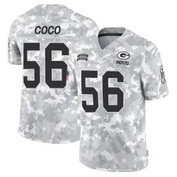 Green Bay Packers Men's Limited Arctic Camo 2024 Salute to Service Jersey (56 Jack Coco)