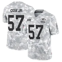 Green Bay Packers Men's Limited Arctic Camo 2024 Salute to Service Jersey (57 Brenton Cox Jr.)
