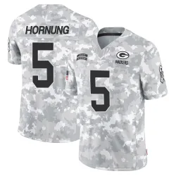 Green Bay Packers Men's Limited Arctic Camo 2024 Salute to Service Jersey (5 Paul Hornung)