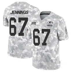 Green Bay Packers Men's Limited Arctic Camo 2024 Salute to Service Jersey (67 Donovan Jennings)