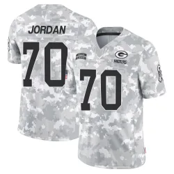 Green Bay Packers Men's Limited Arctic Camo 2024 Salute to Service Jersey (70 Michael Jordan)