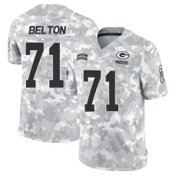 Green Bay Packers Men's Limited Arctic Camo 2024 Salute to Service Jersey (71 Anthony Belton)