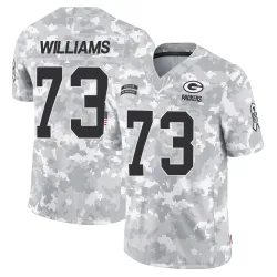 Green Bay Packers Men's Limited Arctic Camo 2024 Salute to Service Jersey (73 John Williams)