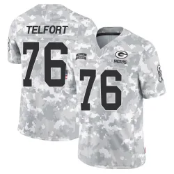 Green Bay Packers Men's Limited Arctic Camo 2024 Salute to Service Jersey (76 Kadeem Telfort)
