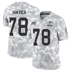 Green Bay Packers Men's Limited Arctic Camo 2024 Salute to Service Jersey (78 Marquis Hayes)