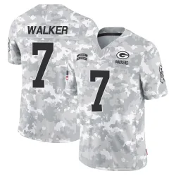 Green Bay Packers Men's Limited Arctic Camo 2024 Salute to Service Jersey (7 Quay Walker)