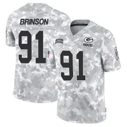 Green Bay Packers Men's Limited Arctic Camo 2024 Salute to Service Jersey (91 Warren Brinson)