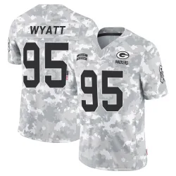 Green Bay Packers Men's Limited Arctic Camo 2024 Salute to Service Jersey (95 Devonte Wyatt)