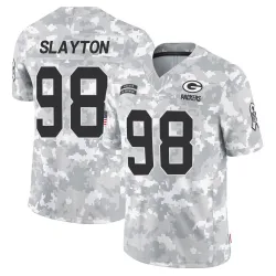 Green Bay Packers Men's Limited Arctic Camo 2024 Salute to Service Jersey (98 Chris Slayton)