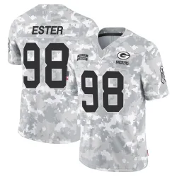 Green Bay Packers Men's Limited Arctic Camo 2024 Salute to Service Jersey (98 James Ester)