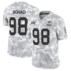 Green Bay Packers Men's Limited Arctic Camo 2024 Salute to Service Jersey (98 Keonte Schad)