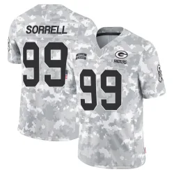 Green Bay Packers Men's Limited Arctic Camo 2024 Salute to Service Jersey (99 Barryn Sorrell)
