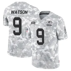 Green Bay Packers Men's Limited Arctic Camo 2024 Salute to Service Jersey (9 Christian Watson)