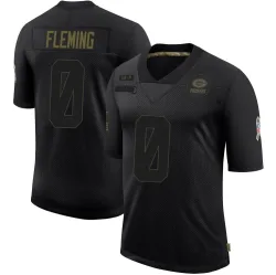 Green Bay Packers Men's Limited Black 2020 Salute To Service Jersey (0 Julian Fleming)