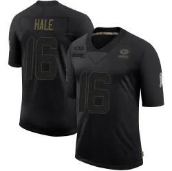 Green Bay Packers Men's Limited Black 2020 Salute To Service Jersey (16 Alex Hale)