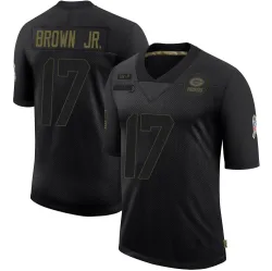 Green Bay Packers Men's Limited Black 2020 Salute To Service Jersey (17 Sam Brown Jr.)