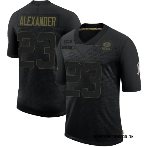 Green Bay Packers Men's Limited Black 2020 Salute To Service Jersey (23 Jaire Alexander)