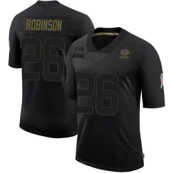 Green Bay Packers Men's Limited Black 2020 Salute To Service Jersey (26 Micah Robinson)