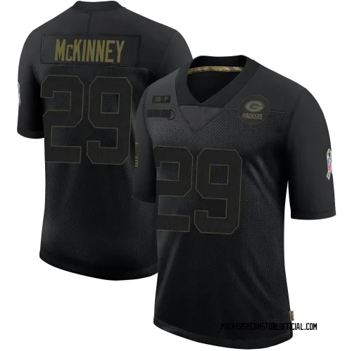 Green Bay Packers Men's Limited Black 2020 Salute To Service Jersey (29 Xavier McKinney)