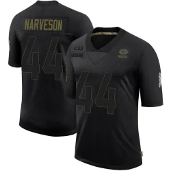 Green Bay Packers Men's Limited Black 2020 Salute To Service Jersey (44 Brayden Narveson)