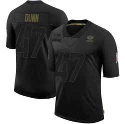 Green Bay Packers Men's Limited Black 2020 Salute To Service Jersey (47 Isaiah Dunn)