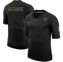 Green Bay Packers Men's Limited Black 2020 Salute To Service Jersey (49 Deslin Alexandre)