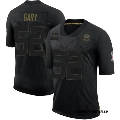 Green Bay Packers Men's Limited Black 2020 Salute To Service Jersey (52 Rashan Gary)