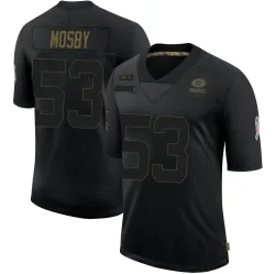 Green Bay Packers Men's Limited Black 2020 Salute To Service Jersey (53 Arron Mosby)