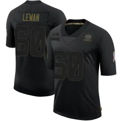 Green Bay Packers Men's Limited Black 2020 Salute To Service Jersey (60 Jason Lewan)