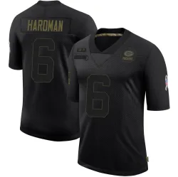 Green Bay Packers Men's Limited Black 2020 Salute To Service Jersey (6 Mecole Hardman)