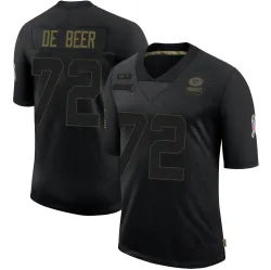 Green Bay Packers Men's Limited Black 2020 Salute To Service Jersey (72 Gerhard de Beer)