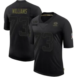 Green Bay Packers Men's Limited Black 2020 Salute To Service Jersey (73 John Williams)