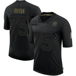 Green Bay Packers Men's Limited Black 2020 Salute To Service Jersey (75 Sean Rhyan)