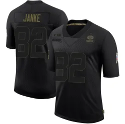 Green Bay Packers Men's Limited Black 2020 Salute To Service Jersey (82 Jadon Janke)