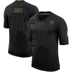 Green Bay Packers Men's Limited Black 2020 Salute To Service Jersey (84 Tyler Davis)